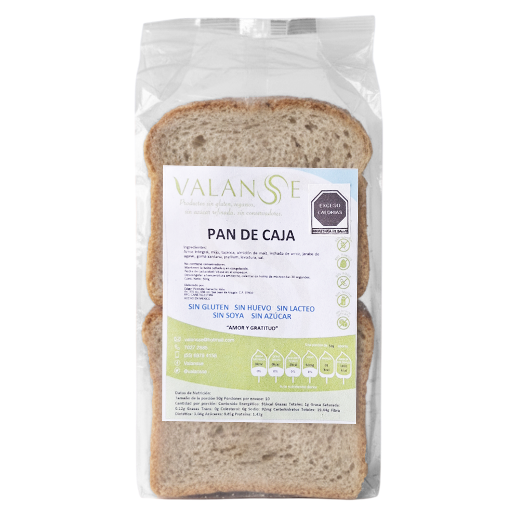 Pan de Caja Vegano Gluten Free | VALANSSE