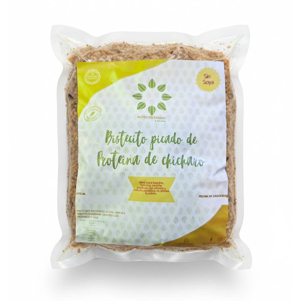 Bistec Picado de Proteína de Chícharo Vegano | ENSANA