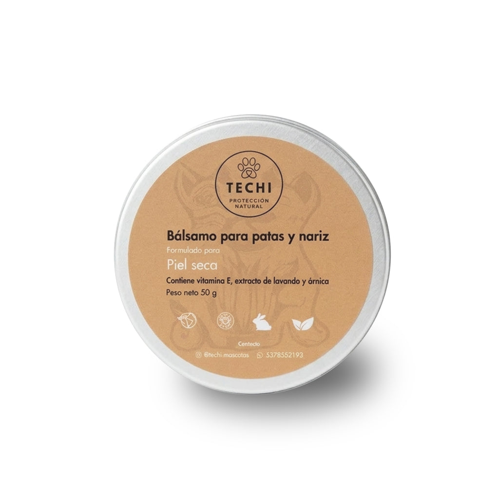 Bálsamo para patitas y nariz de mascotas vegano | TECHI MASCOTAS