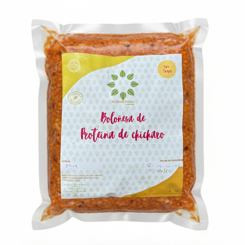 Boloñesa de Chícharo Vegana Sin Soya | ENSANA