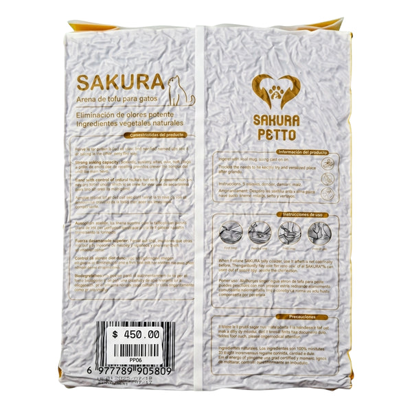 Arena para Gato de Tofu con Aroma | SAKURA