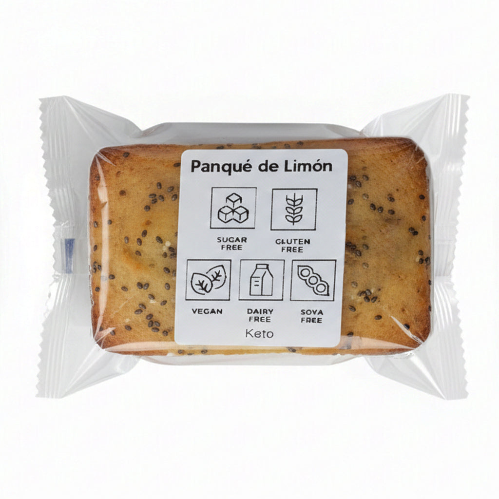 Panque individual Keto Gluten Free / Sugar Free Vegana Artesanal 16g | ONOMI