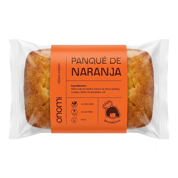 Panque individual Keto Gluten Free / Sugar Free Vegana Artesanal 16g | ONOMI