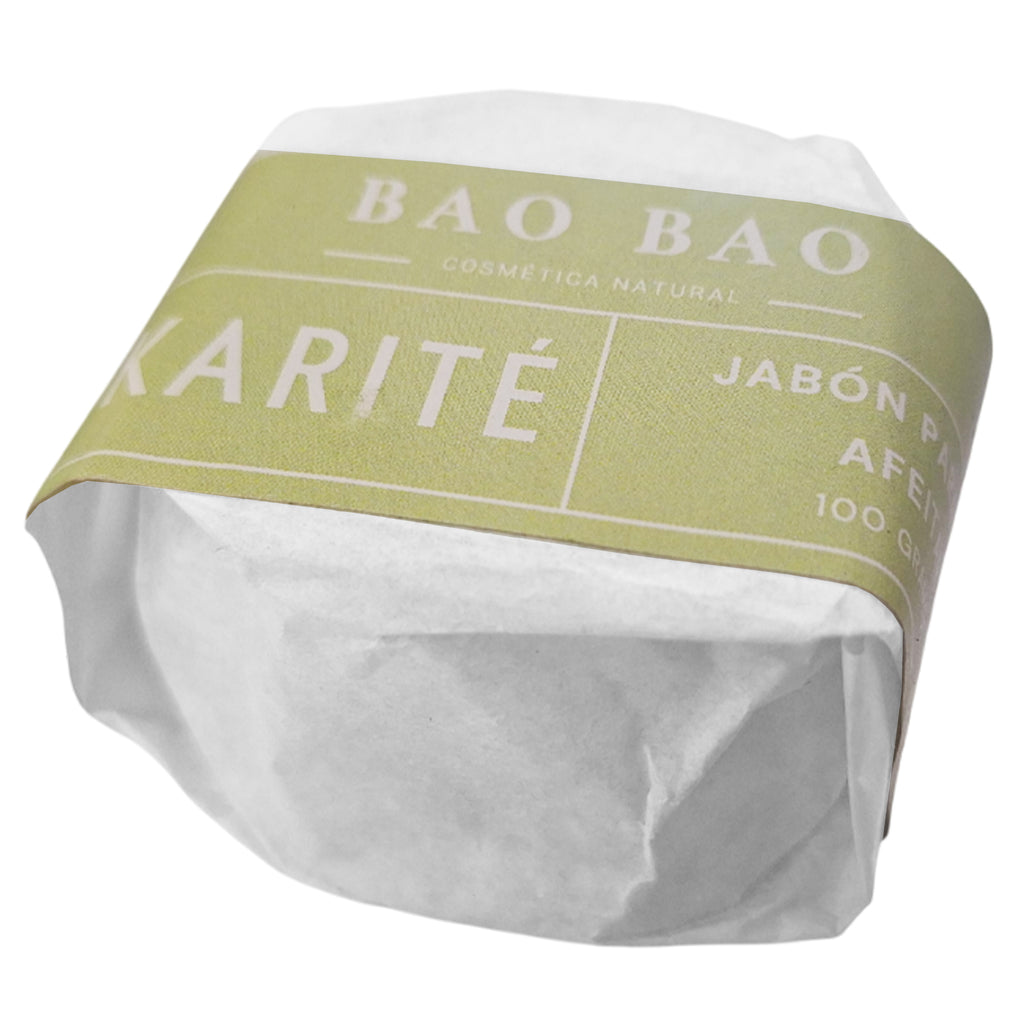 Jabón para Afeitar con Karité 100g Vegano Artesanal | Bao Bao Cosmética Natural