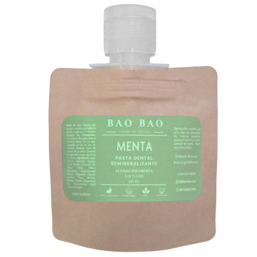 Pasta Dental Mini Vegana Ecológica para Viaje | BAO BAO Cosmética Natural
