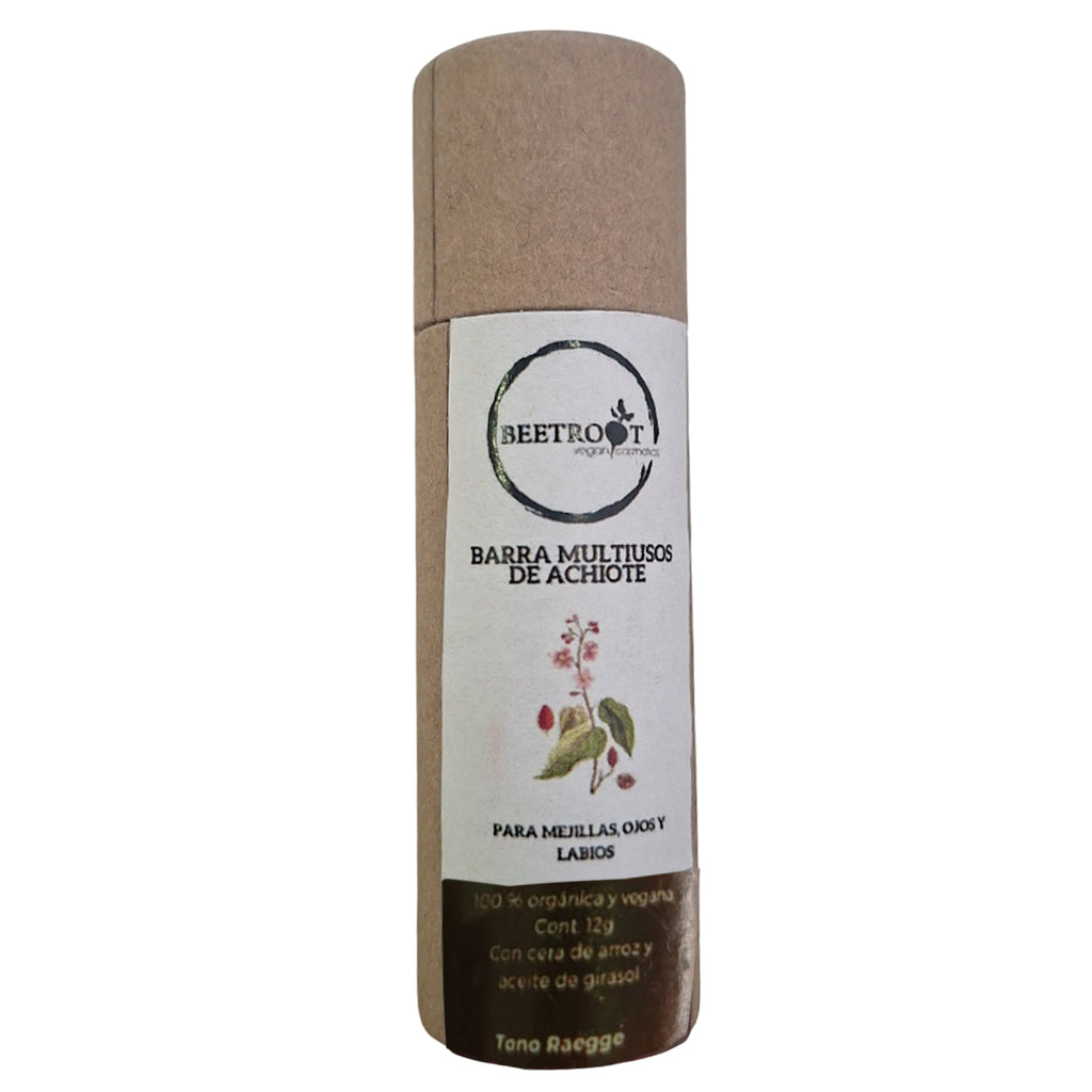 Barra para Mejillas y Labios Achiote Vegano Artesanal 12g | BEETROOT COSMETICS