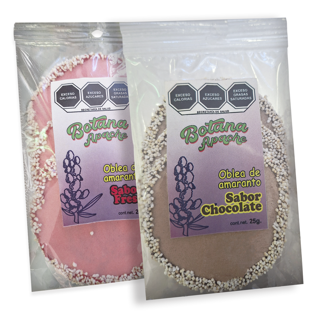 Oblea de Arroz con Amaranto sabor Fresa Vegano Artesanal | KOLNIS