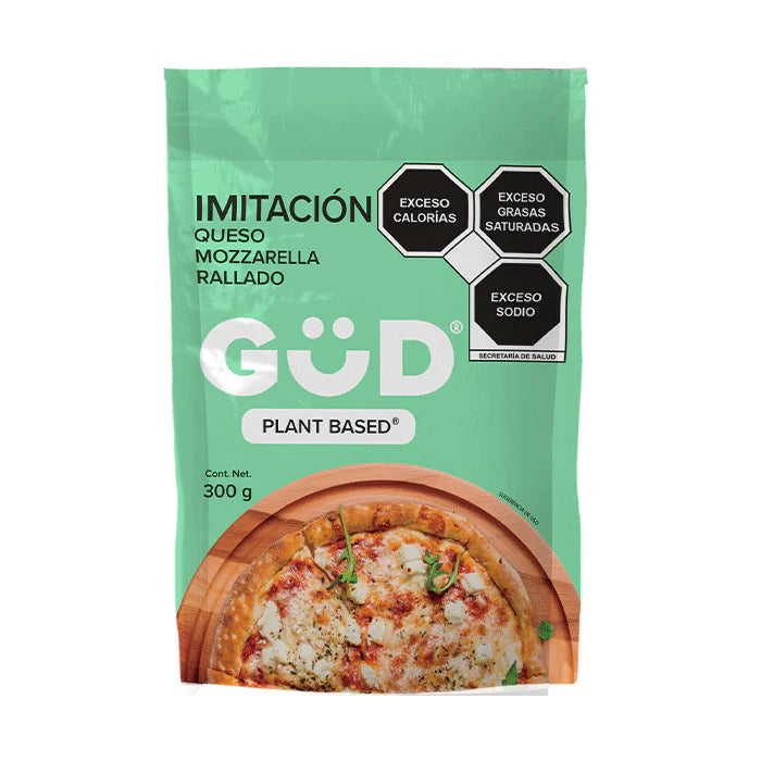 Queso Mozzarella Rallado Vegano Plant Based 300 GRAMOS | GUD