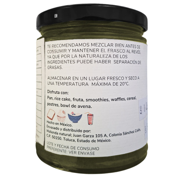 Untable de Almendras con Matcha Sin Azúcar Natural Artesanal 270g | KOLNOS