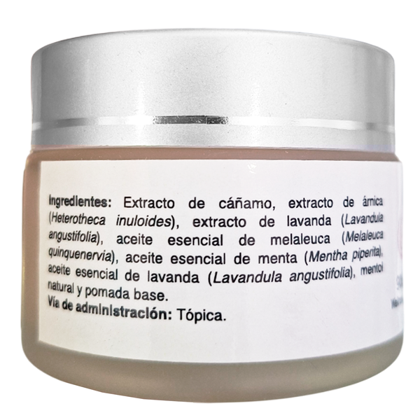 Pomada Relajante de CBD 50g Vegano Orgánico Anti-Inflamatorio | 90CBD