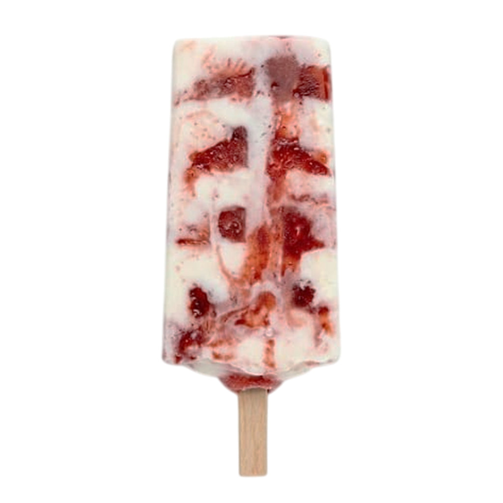 Paletas Helada de Fresa con Queso Artesanal Vegana | LA MICHOACANA VEGANA