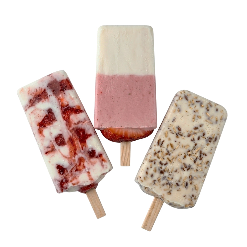 Paletas Helada de Fresa con Queso Artesanal Vegana | LA MICHOACANA VEGANA